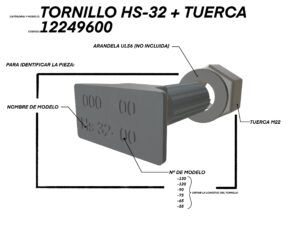 TORNILLO HS32-65 96.495 + TUERCA