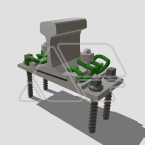 PUNTO FIJO COMPLETO 1/20 UIC60(SKL12) 4 AGUJEROS